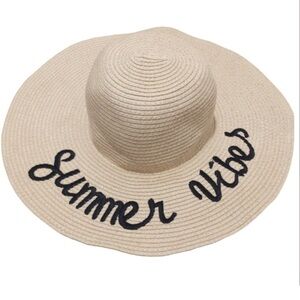 Summer Vibes Paper Straw Hat
